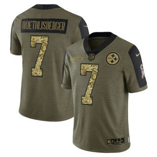 Pittsburgh Steelers olive Salute To Service jersey