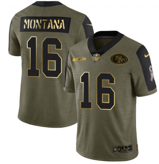 San Francisco 49ers olive Salute To Service jersey