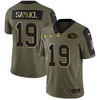 San Francisco 49ers olive Salute To Service jersey