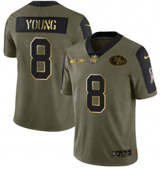 San Francisco 49ers olive Salute To Service jersey