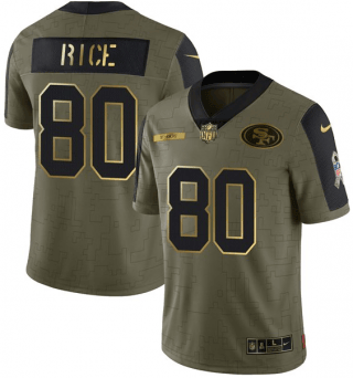 San Francisco 49ers olive Salute To Service jersey