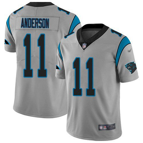 Robby Anderson Carolina Panthers silver Inverted Legend jersey