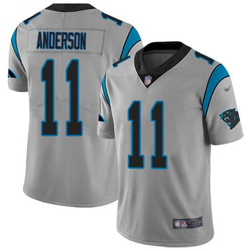 Robby Anderson Carolina Panthers silver Inverted Legend jersey