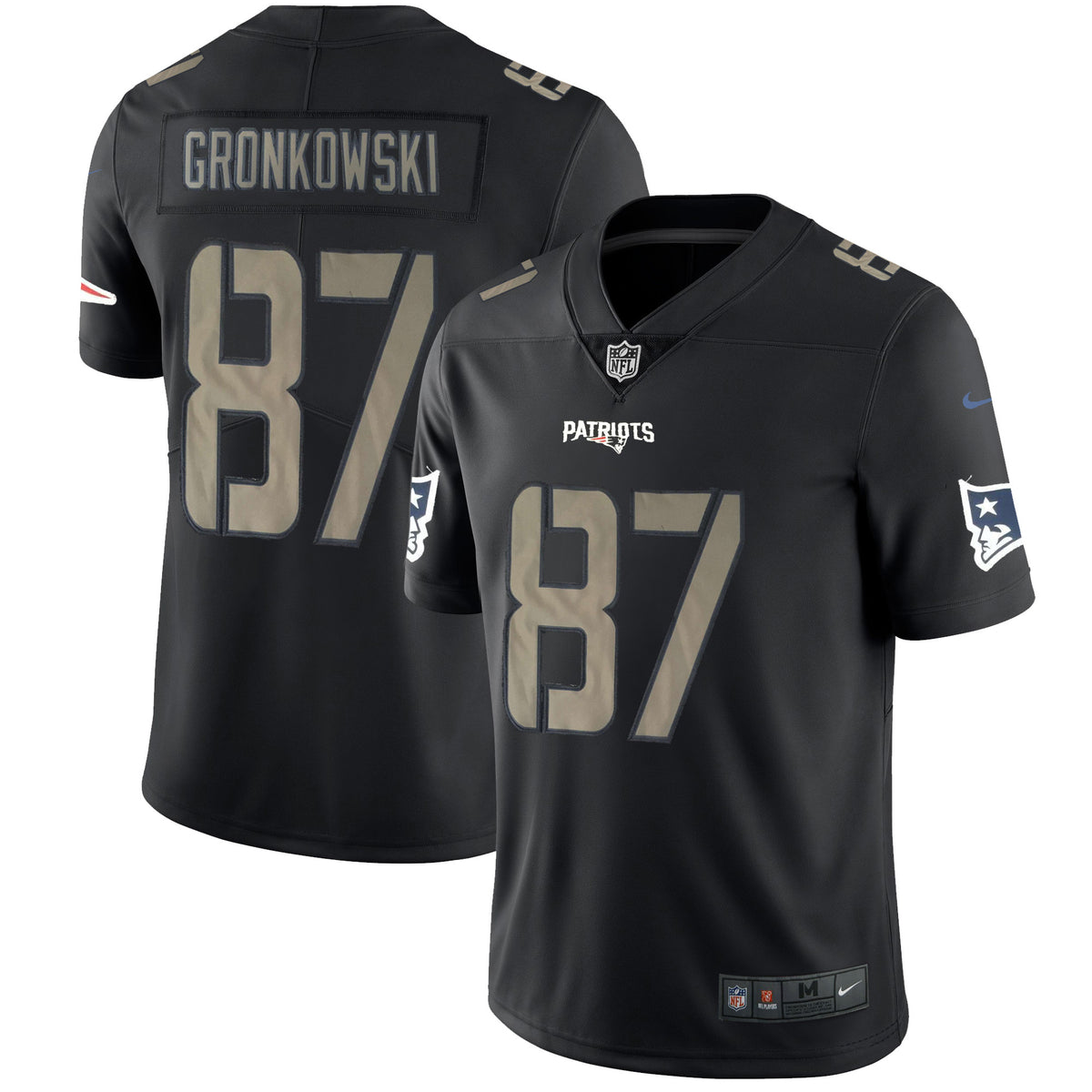 Rob Gronkowski New England Patriots black Limited jersey