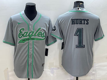 Jalen Hurts Philadelphia Eagles gray jersey