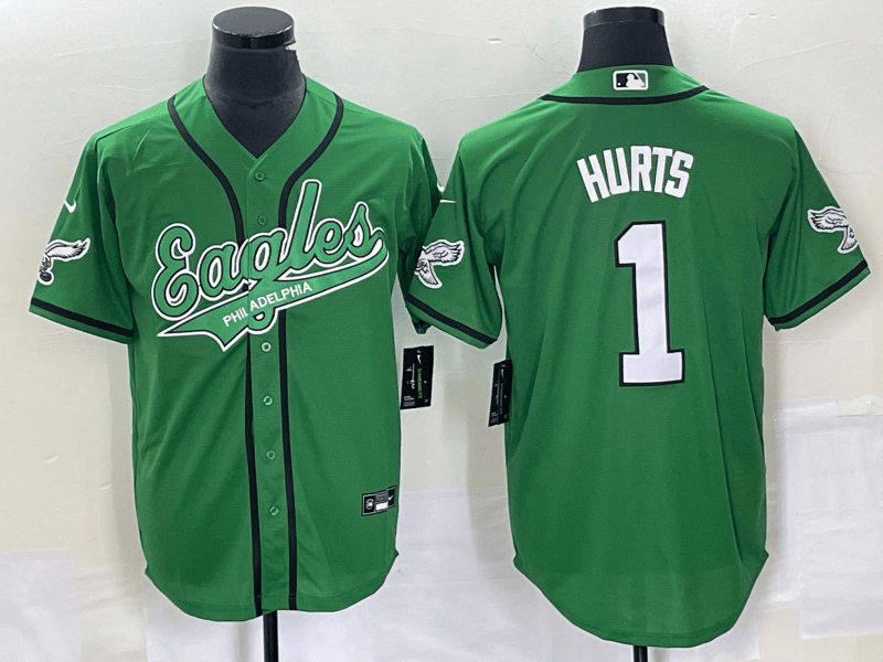 Jalen Hurts Philadelphia Eagles green jersey
