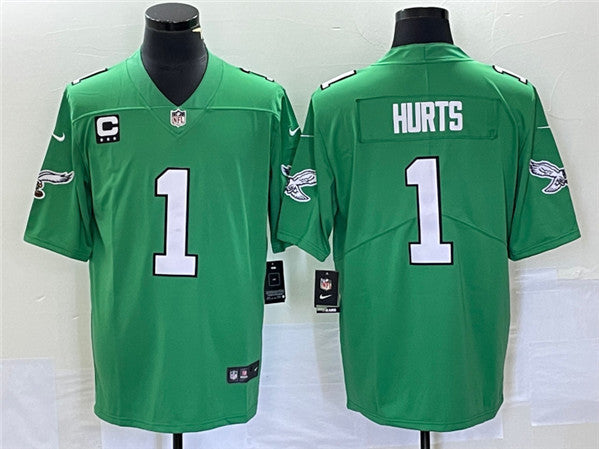 Jalen Hurts Philadelphia Eagles green Vapor jersey