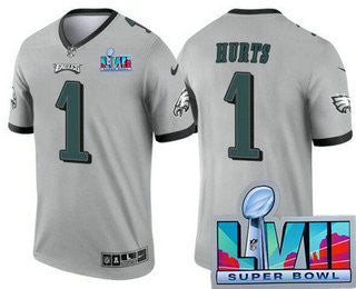 Jalen Hurts Philadelphia Eagles gray Vapor jersey