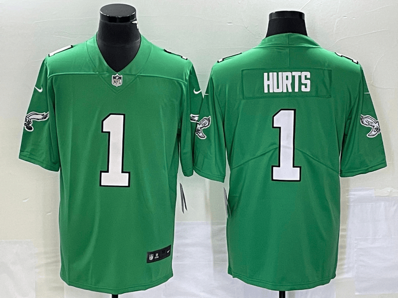 Jalen Hurts Philadelphia Eagles green Vapor jersey