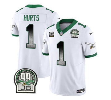 Jalen Hurts Philadelphia Eagles white Vapor jersey