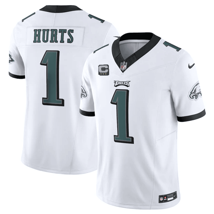 Jalen Hurts Philadelphia Eagles white Vapor jersey