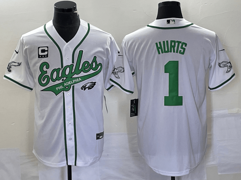 Jalen Hurts Philadelphia Eagles white jersey