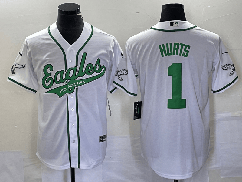 Jalen Hurts Philadelphia Eagles white jersey