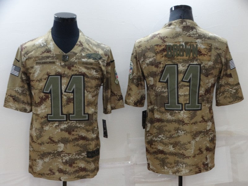 A. J Philadelphia Eagles brown Salute To Service jersey
