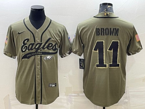 A. J Philadelphia Eagles brown Salute To Service jersey