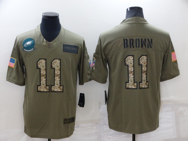 A. J Philadelphia Eagles brown Salute To Service jersey