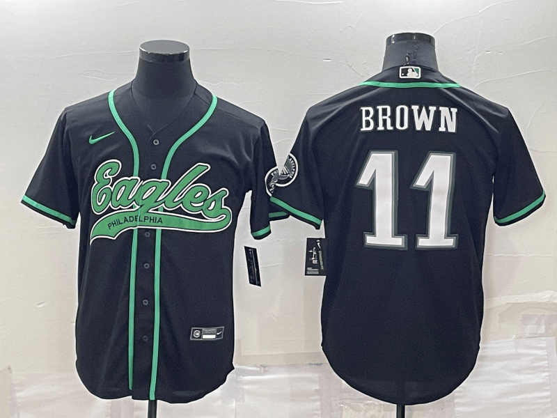 AJ Brown Philadelphia Eagles black jersey