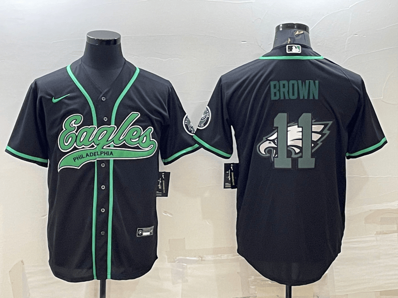 AJ Brown Philadelphia Eagles black jersey
