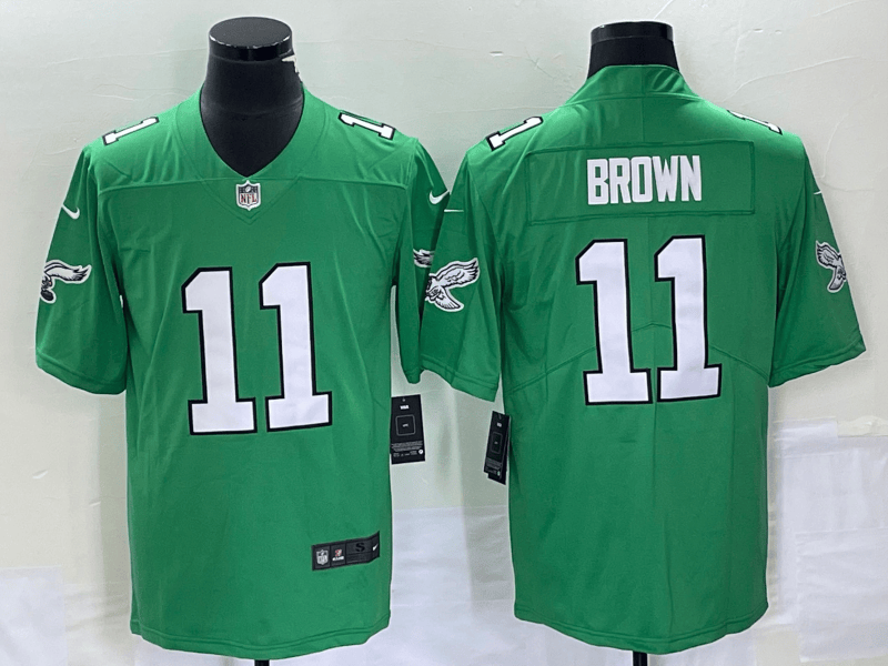 AJ Brown Philadelphia Eagles green Vapor jersey
