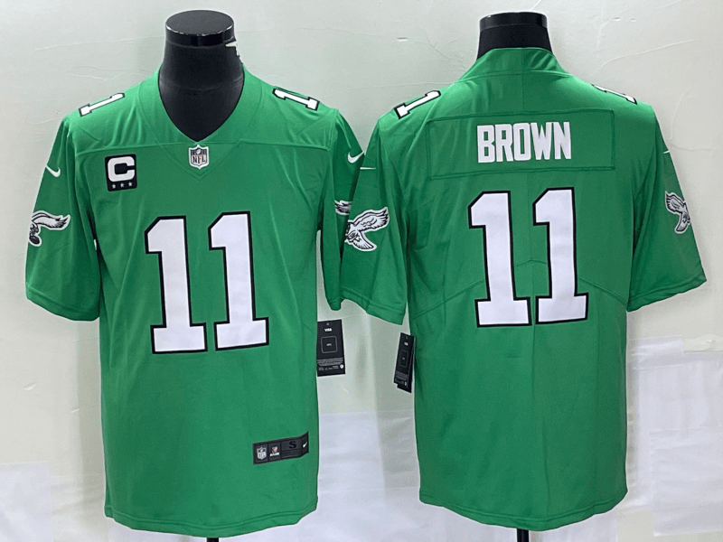 AJ Brown Philadelphia Eagles green Vapor jersey