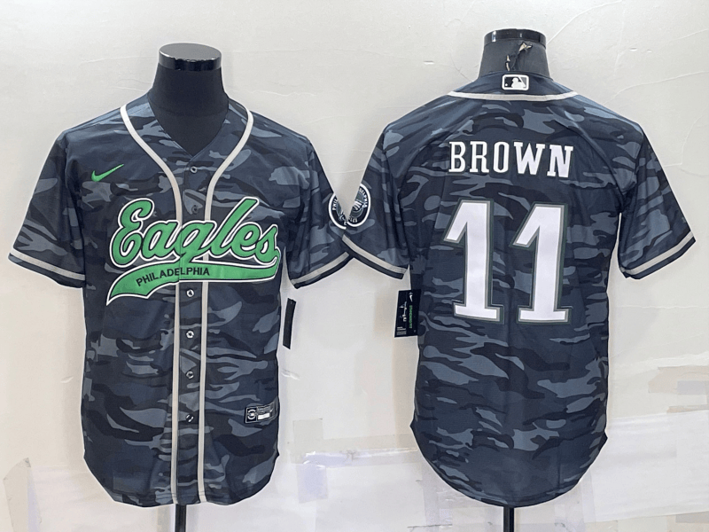 AJ Brown Philadelphia Eagles grey Camo jersey