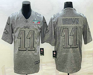 AJ Brown Philadelphia Eagles grey jersey