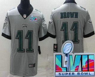 AJ Brown Philadelphia Eagles gray Vapor jersey