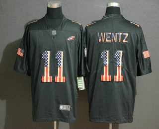 Carson Wentz Philadelphia Eagles black Salute To Service jersey