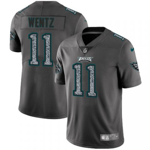 Carson Wentz Philadelphia Eagles gray Fashion Static jersey