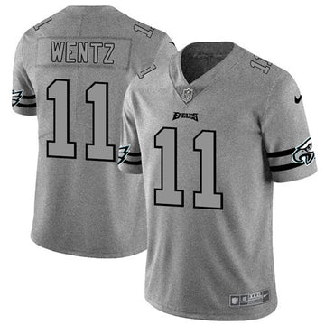 Carson Wentz Philadelphia Eagles gray Limited jersey