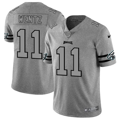 Carson Wentz Philadelphia Eagles gray Limited jersey