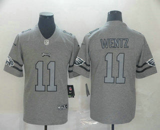 Carson Wentz Philadelphia Eagles gray Vapor jersey