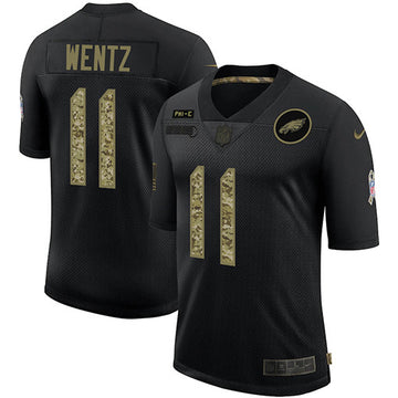 Carson Wentz Philadelphia Eagles black Salute To Service jersey