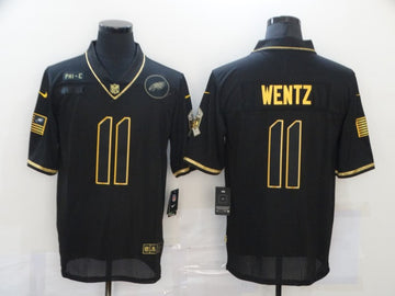 Carson Wentz Philadelphia Eagles black Salute To Service jersey