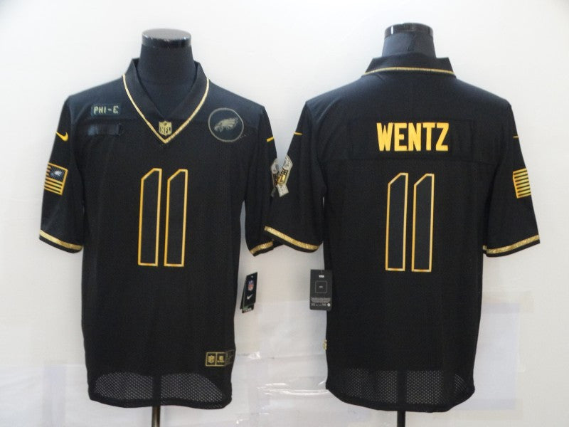 Carson Wentz Philadelphia Eagles black Salute To Service jersey