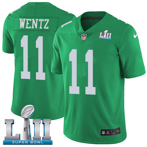 Carson Wentz Philadelphia Eagles green Game jersey