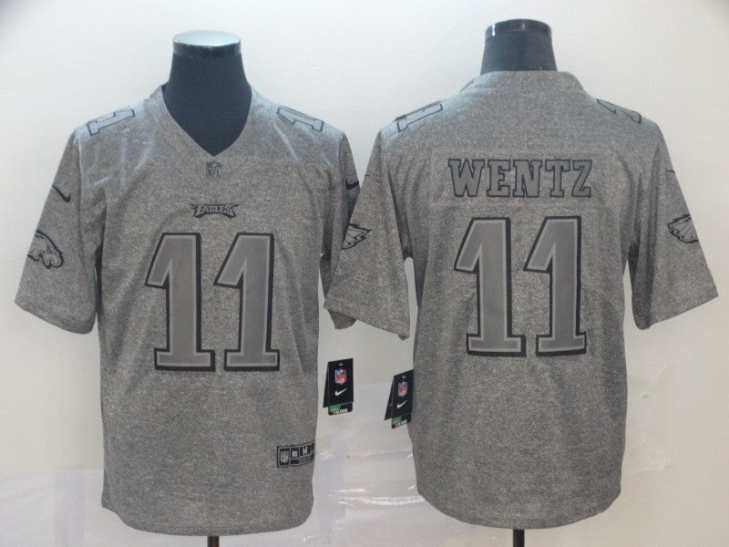 Carson Wentz Philadelphia Eagles grey jersey