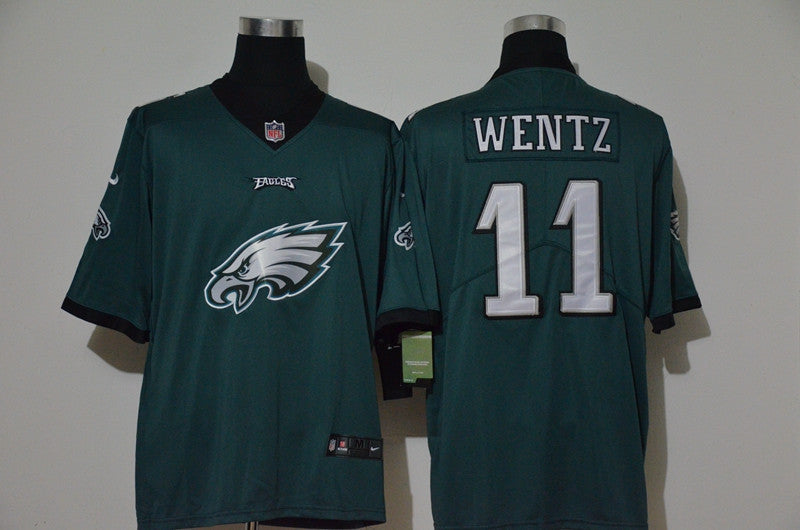 Carson Wentz Philadelphia Eagles green Vapor jersey