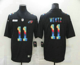 Carson Wentz Multi-Color Philadelphia Eagles black Vapor jersey
