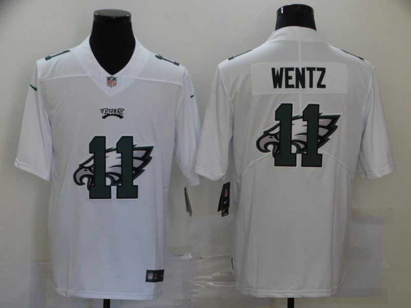 Carson Wentz Philadelphia Eagles white Vapor jersey