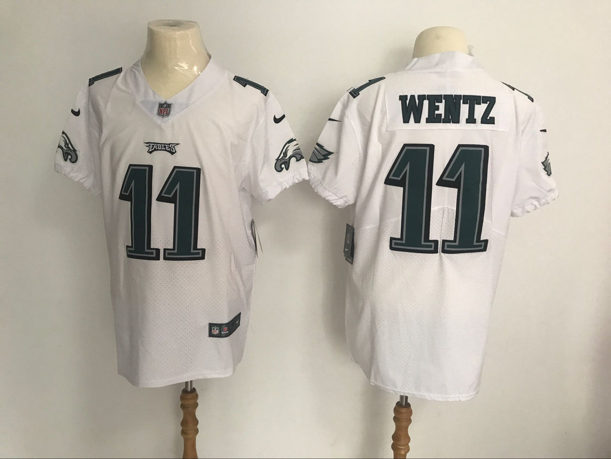 Carson Wentz Philadelphia Eagles white Vapor jersey