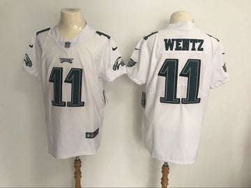 Carson Wentz Philadelphia Eagles white Vapor jersey