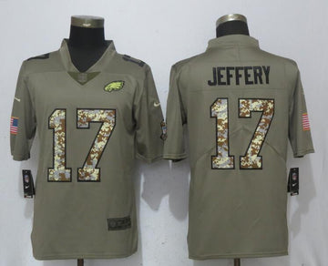 Alshon Jeffery Philadelphia Eagles olive Salute To Service jersey