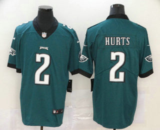 Jalen Hurts Philadelphia Eagles green Vapor jersey