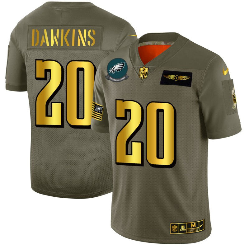 Brian Dawkins Philadelphia Eagles olive Salute To Service jersey