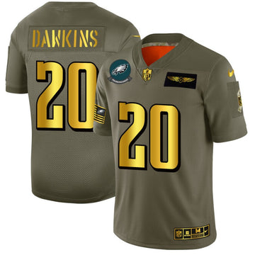 Brian Dawkins Philadelphia Eagles olive Salute To Service jersey