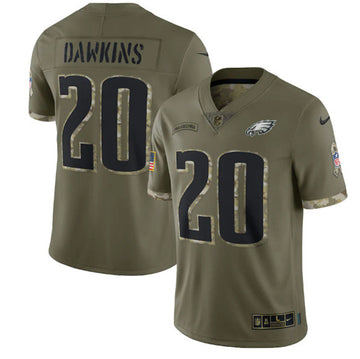 Brian Dawkins Philadelphia Eagles olive Salute To Service jersey