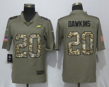 Brian Dawkins Philadelphia Eagles olive Salute To Service jersey