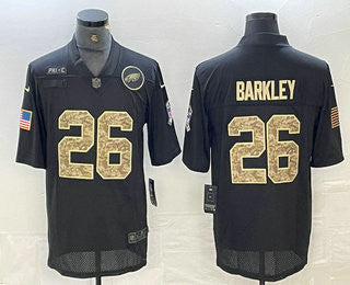Saquon Barkley Philadelphia Eagles black Salute To Service jersey