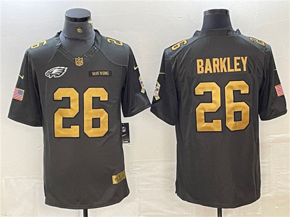 Saquon Barkley Philadelphia Eagles black Salute To Service jersey